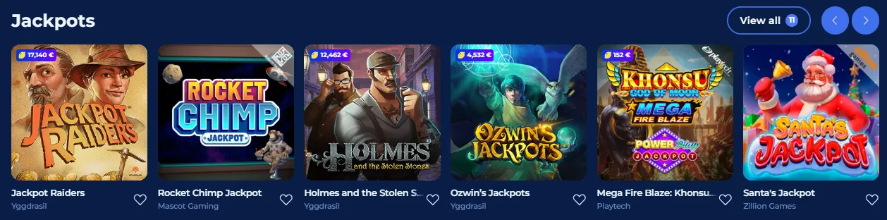 carlospin casino jackpots